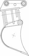 Swiveling Ditch Cleaning Bucket without Teeth